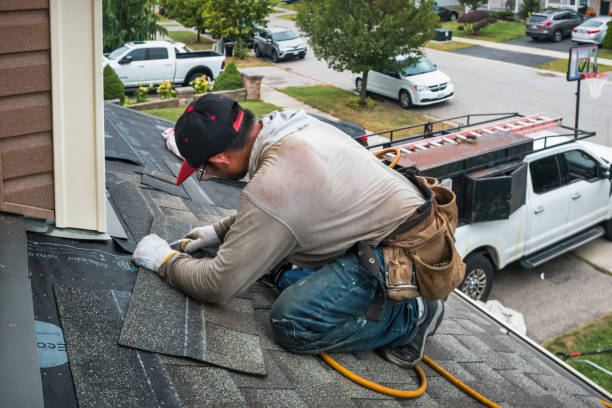 Professional Roof Leak Repair technician working in Davilla, TX